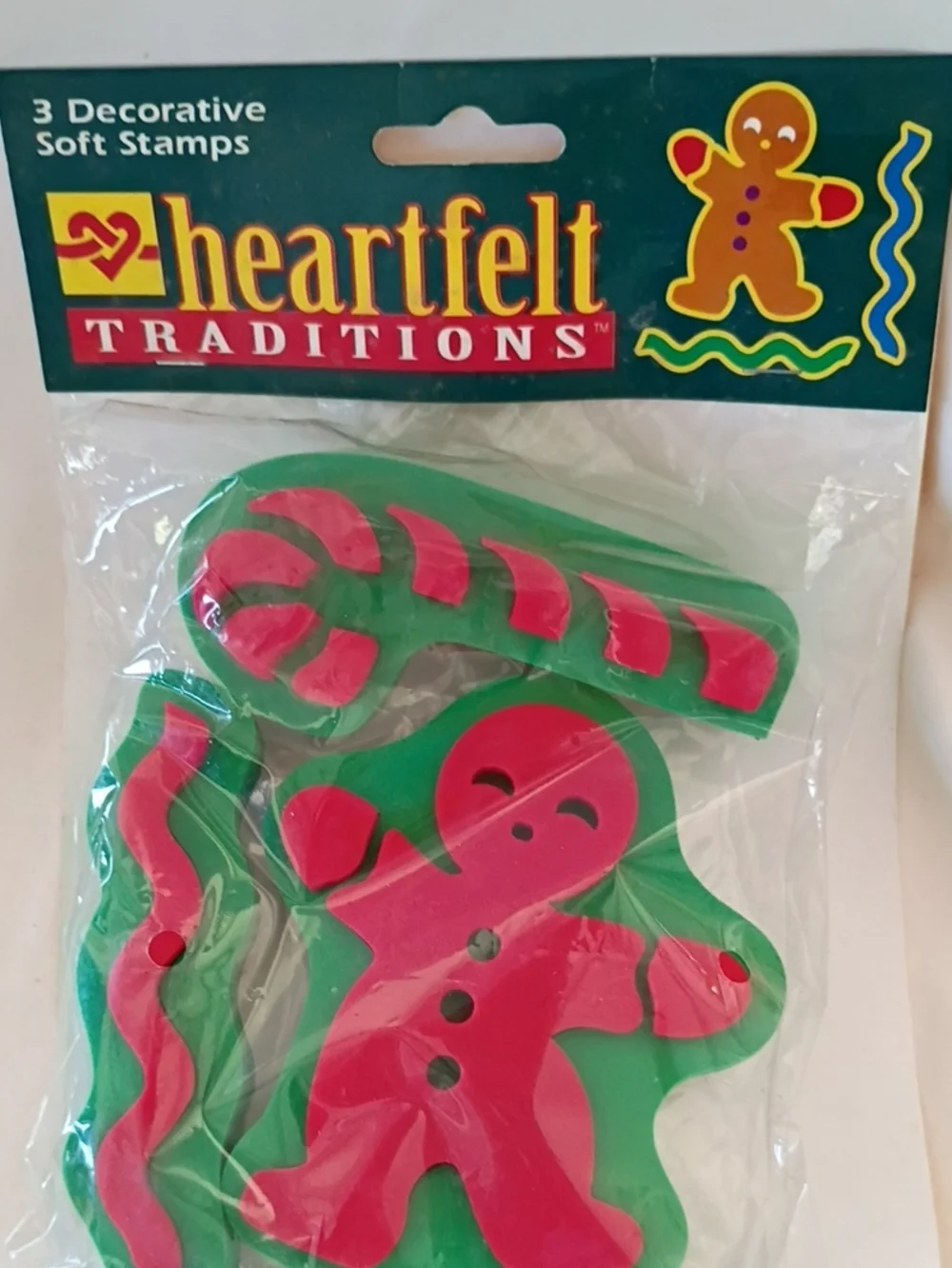 NEW Vintage Heartfelt Traditions Christmas Soft Stamps Set Of 3 Packs 1996